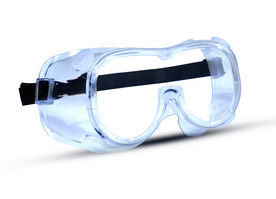 Anti certificati degli occhiali di protezione ROHS dell'occhio di vetro della prova della spruzzata della nebbia del PVC